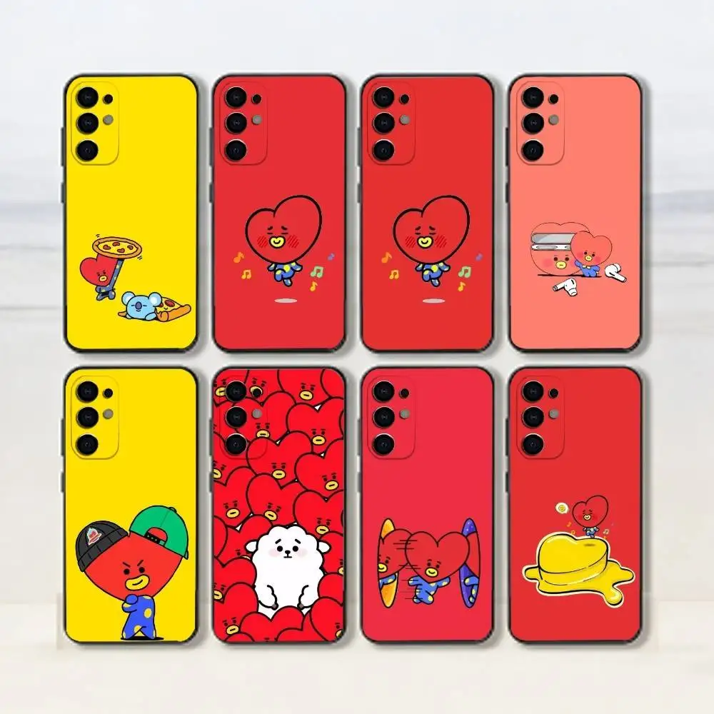 Round cute Smiling angel-Q-Quokkaaa   Phone Case Black Silicone Soft For Samsung S25,S24,S21,S22,S23,S30,Ultra,S20,Plus,Fe,Lite
