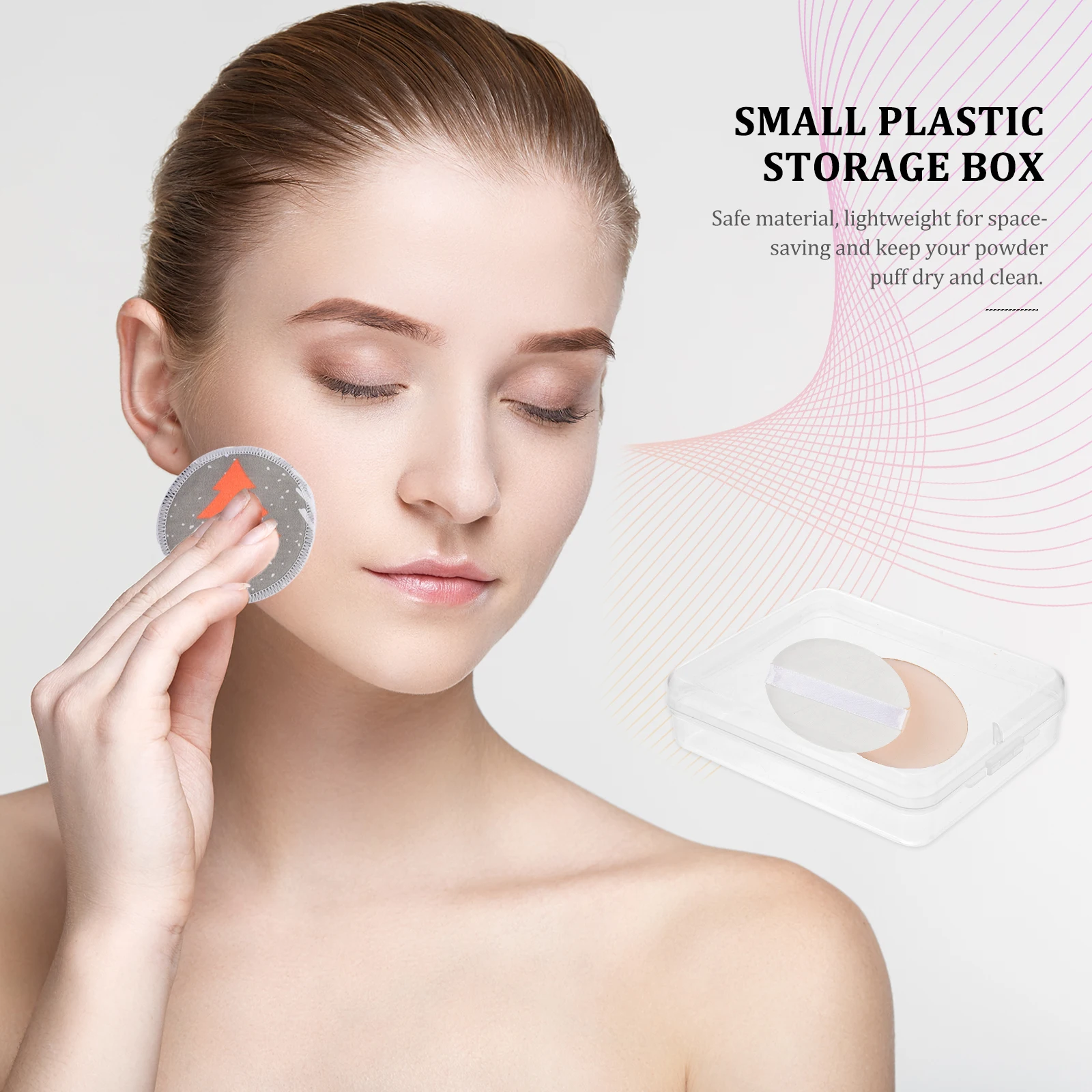 

10pcs Makeup Sponge Cases Small Plastic Storage Boxes Transparent Earring Holder Lightweight Compact Brush Accessory