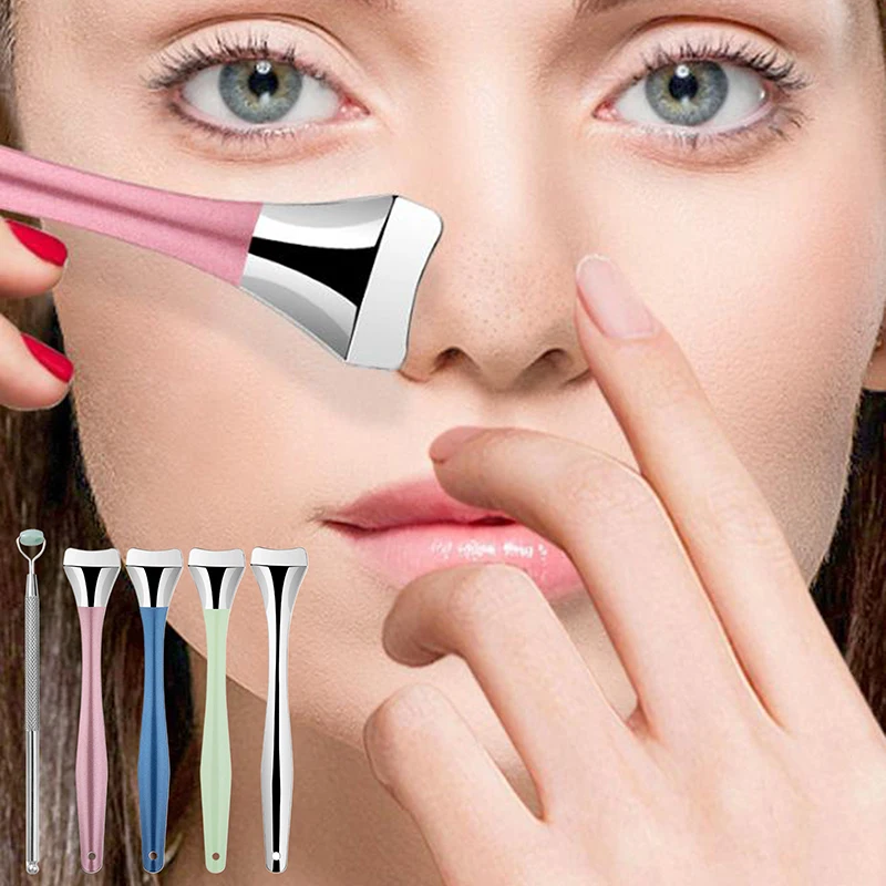 ملعقة الرؤوس السوداء مزيل الرؤوس السوداء الملقط بثرة بوبر أداة حب الشباب إبرة إزالة علاج Comedone منظف للوجه الجلد