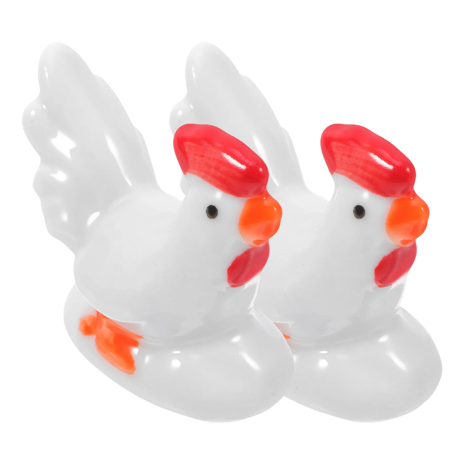 2Pcs Rooster Chopsticks Rests Ceramic Chopsticks Holders Tableware Stands Dining Table Decoration Utensil Organizer