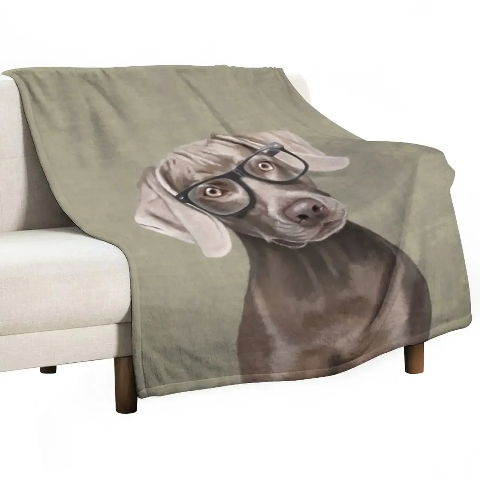 Mr Weimaraner Throw Blanket Hairys decorative Blankets