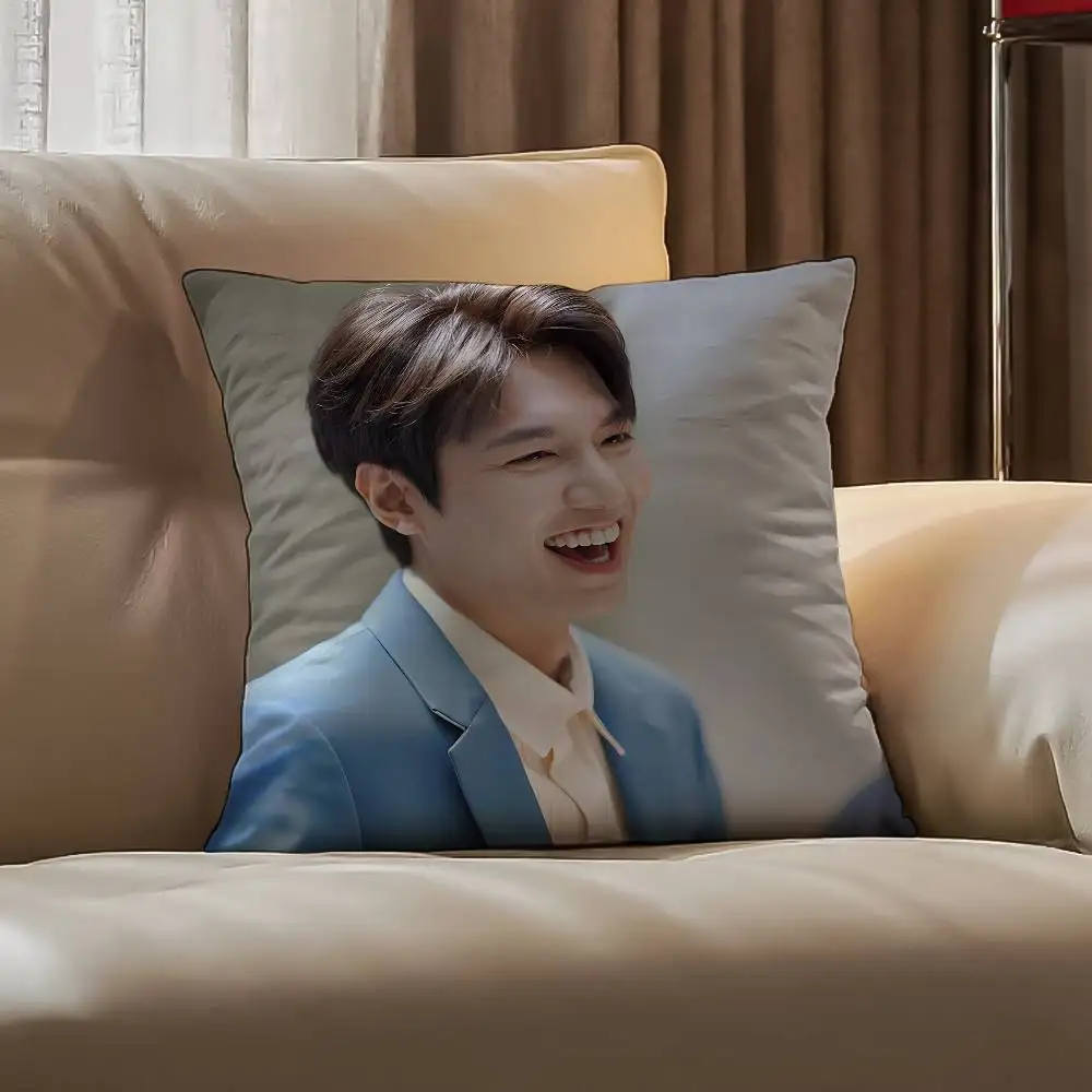 Kpop Lee Junho كيس وسادة مكافحة الغبار المخدة غير مرئية سستة حريري قصير أفخم غطاء وسادة أريكة #3