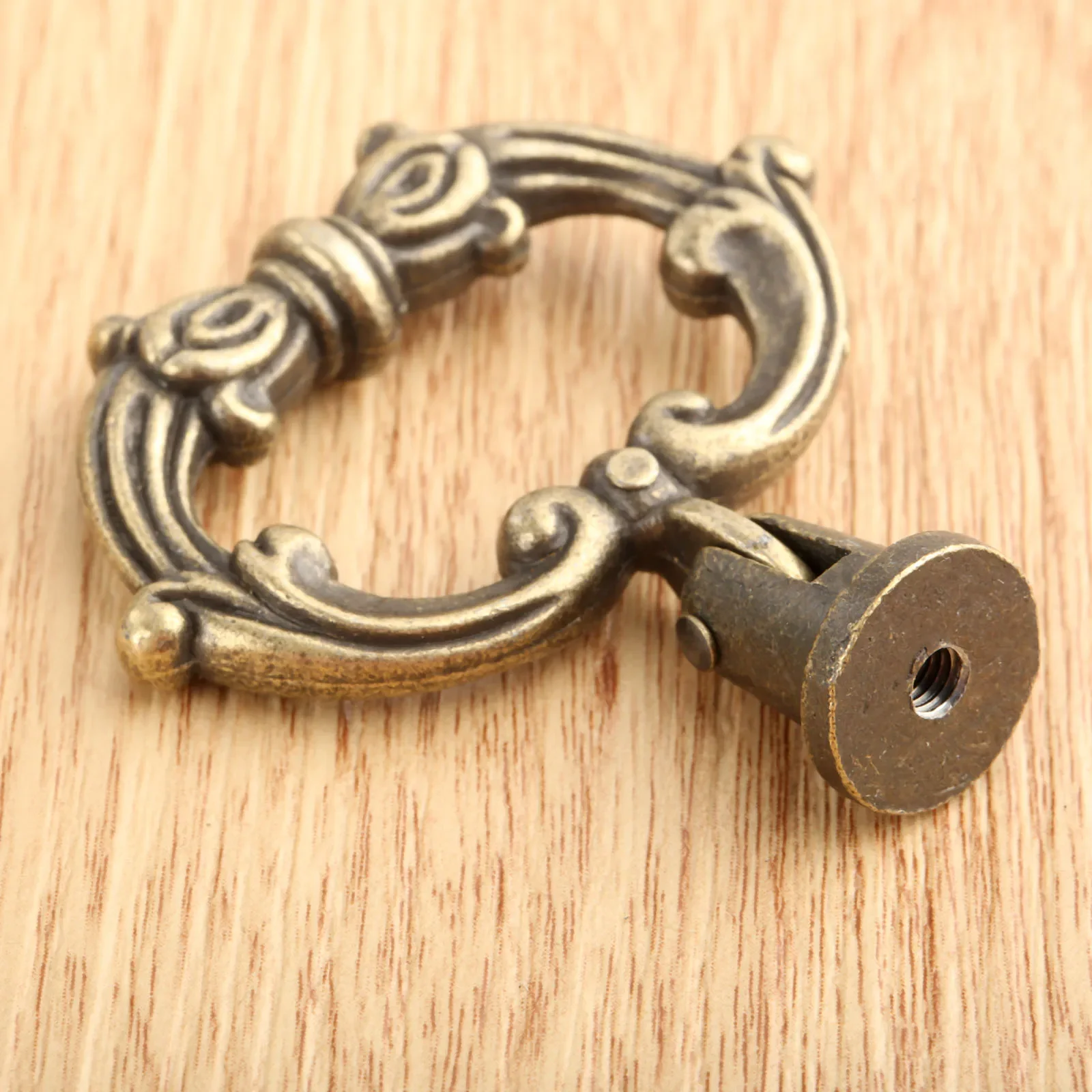 1Pc 47*42mm Antique Bronze Furniture Handle Zinc Alloy Cabinet Knobs and Handles Kitchen Drawer Cupboard Door Ring Pulls Handle