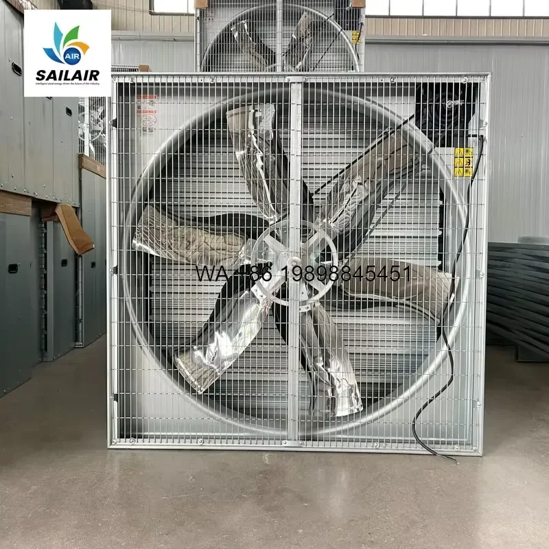 Wmwmnu 50 Inch Heavy Duty Industrial Hammer Exhaust Fan Wall Mounted Extractor for Greenhouse Farm Poultry House Heat