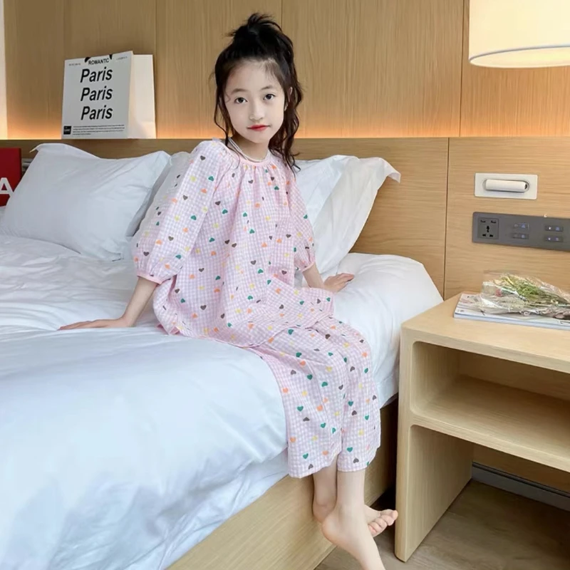Frühling Herbst Pyjamas Kinder Mädchen Kinder Kleidung Set Mädchen Von 12 13 Jahre Altes Kind Haus Kleidung 8 Jahre bis 4 2025 Neue