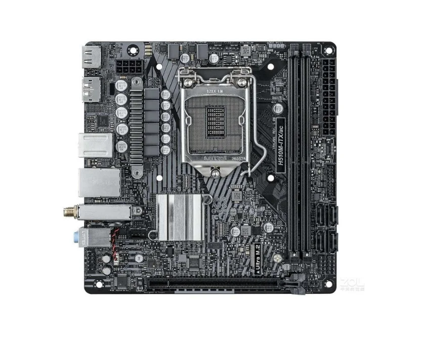 For ASROCK H510M-ITX/AC Motherboard 64GB PCI-E4.0 HDMI M.2 LGA 1200 DDR4 Mini-ITX H510 Mainboard 100% Tested Fully Work