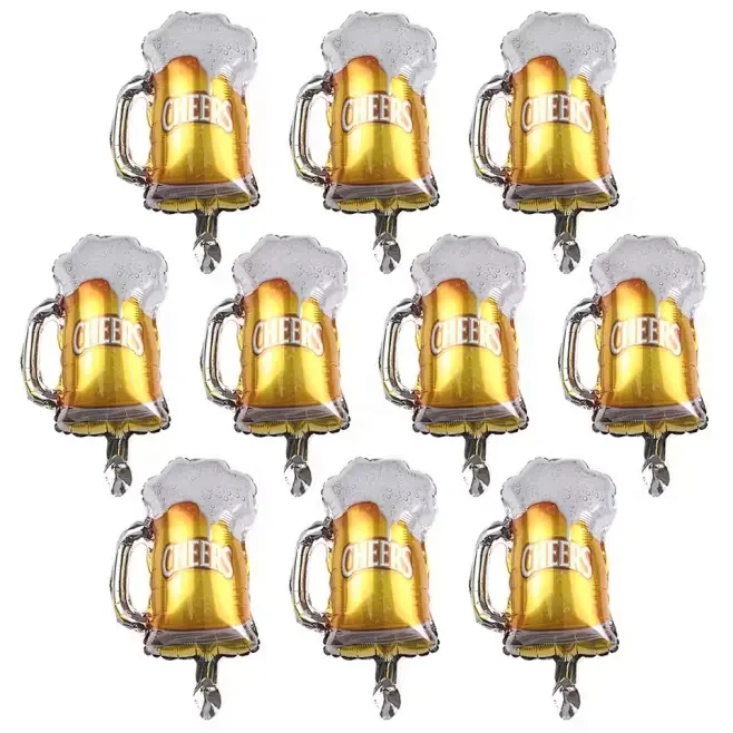 6/10 Stück Bierballons Krugballons Oktoberfest-Dekoration Cheers Whisky Globos Riesen Mini Party Hochzeit Bälle Flaschen Wein – Detail 8