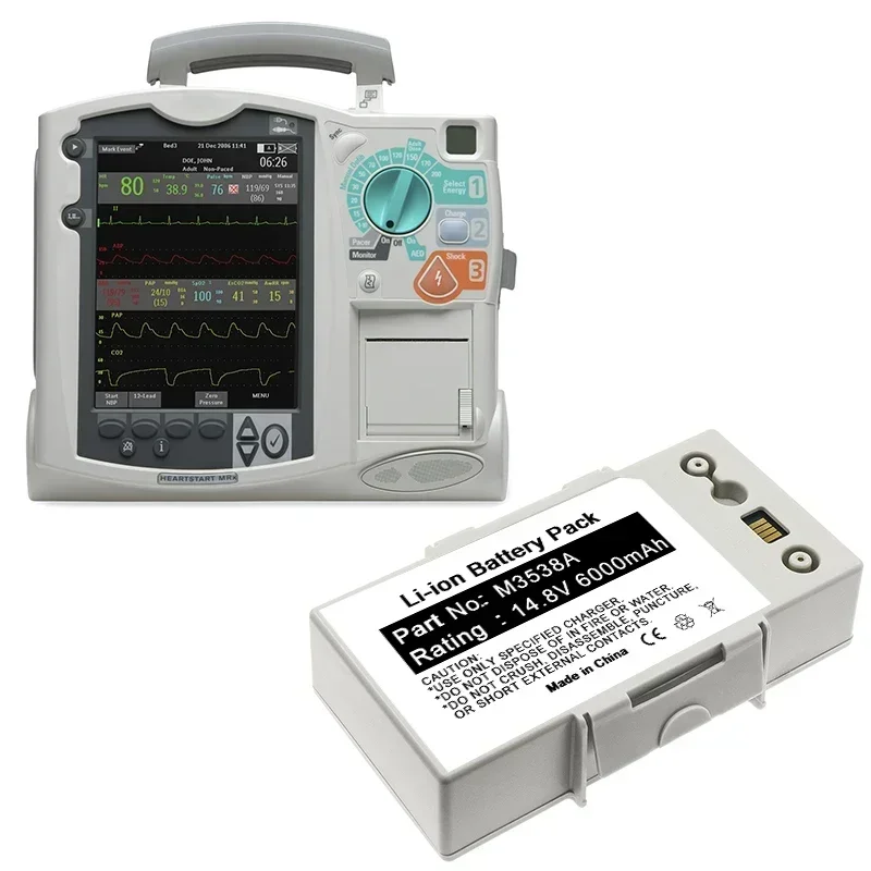 M3535-60992 เปลี่ยน M3538A M3535A M3536A แบตเตอรี่สําหรับ HEARTSTART MRX MONITOR 14.8V 6750mAh