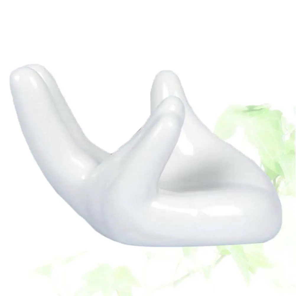 Base de cerámica blanca para ocarina, soporte para dedos, ideal para ocarinas de 6 o 12 agujeros, regalo para amantes de la música, decoración de escritorio de oficina