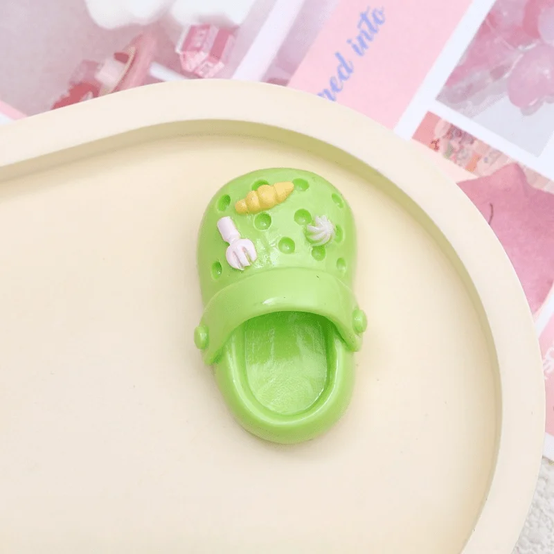 6pcs Cartoon Flip Flop Refrigerator Magnets, Cute Decorative Plastic Oval Fridge Magnet Set, Fun Whiteboard Magnetic Stickers