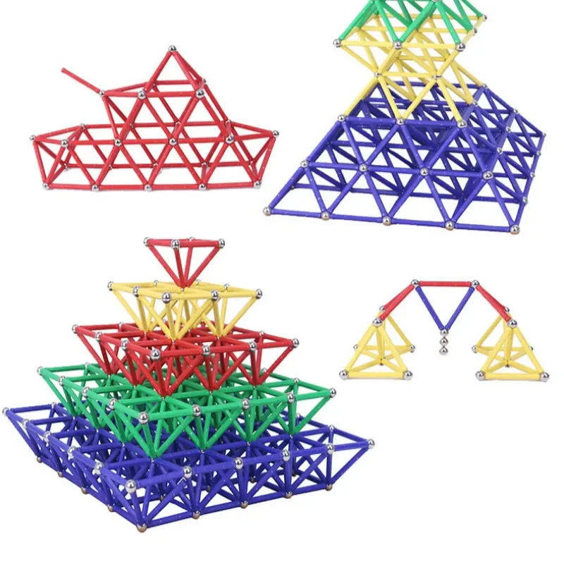 58 مللي متر العصي المغناطيسية اللبنات مجموعة ألعاب تعليمية للأطفال لعبة الطوب المغناطيسي هدية #1