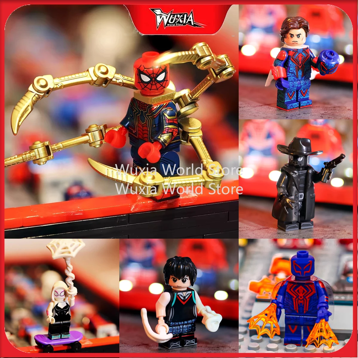 

Набор LEGO «Человек-паук»: Майлз Моралес, минифигурка супергероя из параллельных мультивселенных, игрушки для мальчиков, полный набор фигурок Человека-паука с различными вариантами образований.