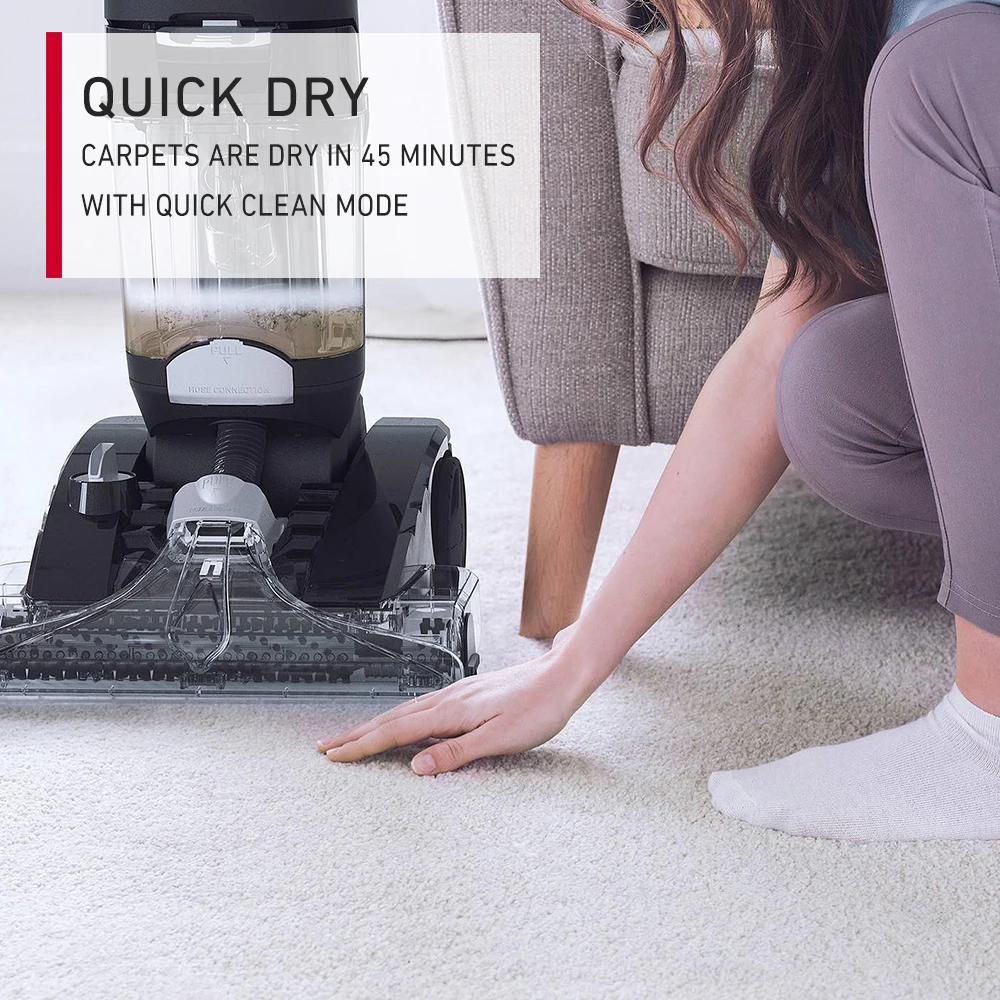 غسالة السجاد هوفر بلاتينيوم باور ماكس ومنظف الأرضيات الصلبة 360 درجة °   تقنية فرشاة ودوران مائية مقاس Xl للدوران المضاد