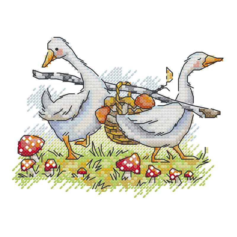 Joy Sunday Cross Stitch Kit For Mushrooms 11CT 14CT Printed Cross Stitch Embroidery Kit Set Crosstitch Kit Needlework