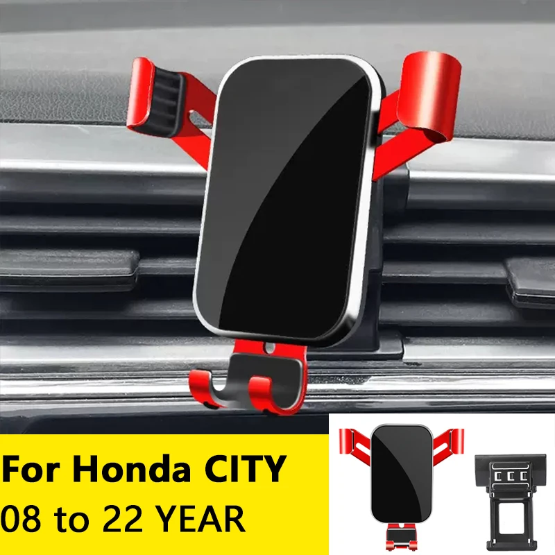 Untuk Dudukan Ponsel Mobil Dudukan Ventilasi Udara GPS Aksesori Navigasi Gravitasi untuk Honda CITY 2008 Hingga 2022 Tahun