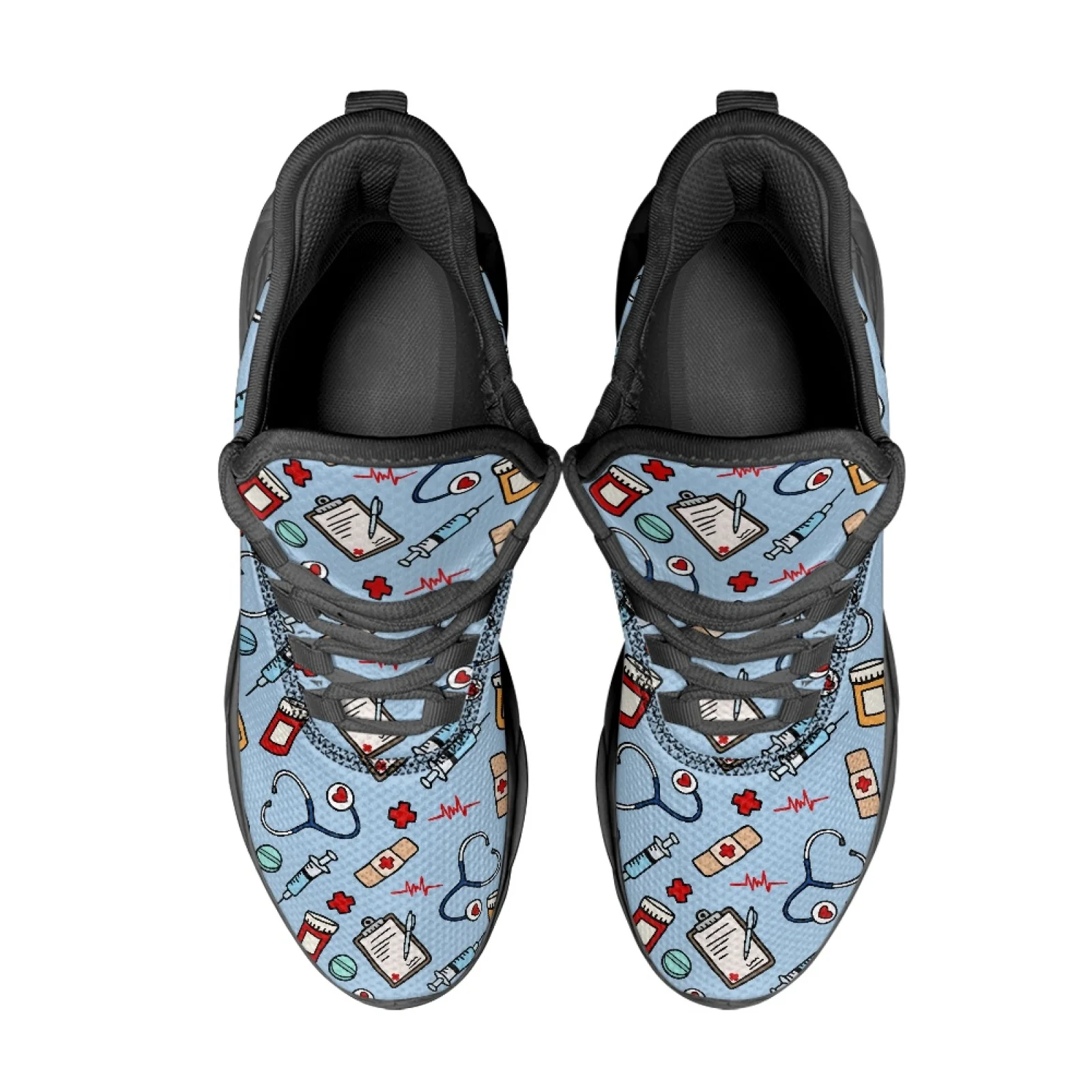 PENSTROLL Casual Running Shoes Durable Mens Running Sneaker for Walking Girls Medical Icons