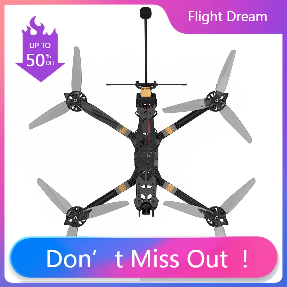 NYF7SE Mark4 7 inch Frame 1,5kg Draagvermogen Superkrachtige Lange Afstand FPV Race Drones PNP Quadcopter JT F405 55A 5.8G 2.5W drone