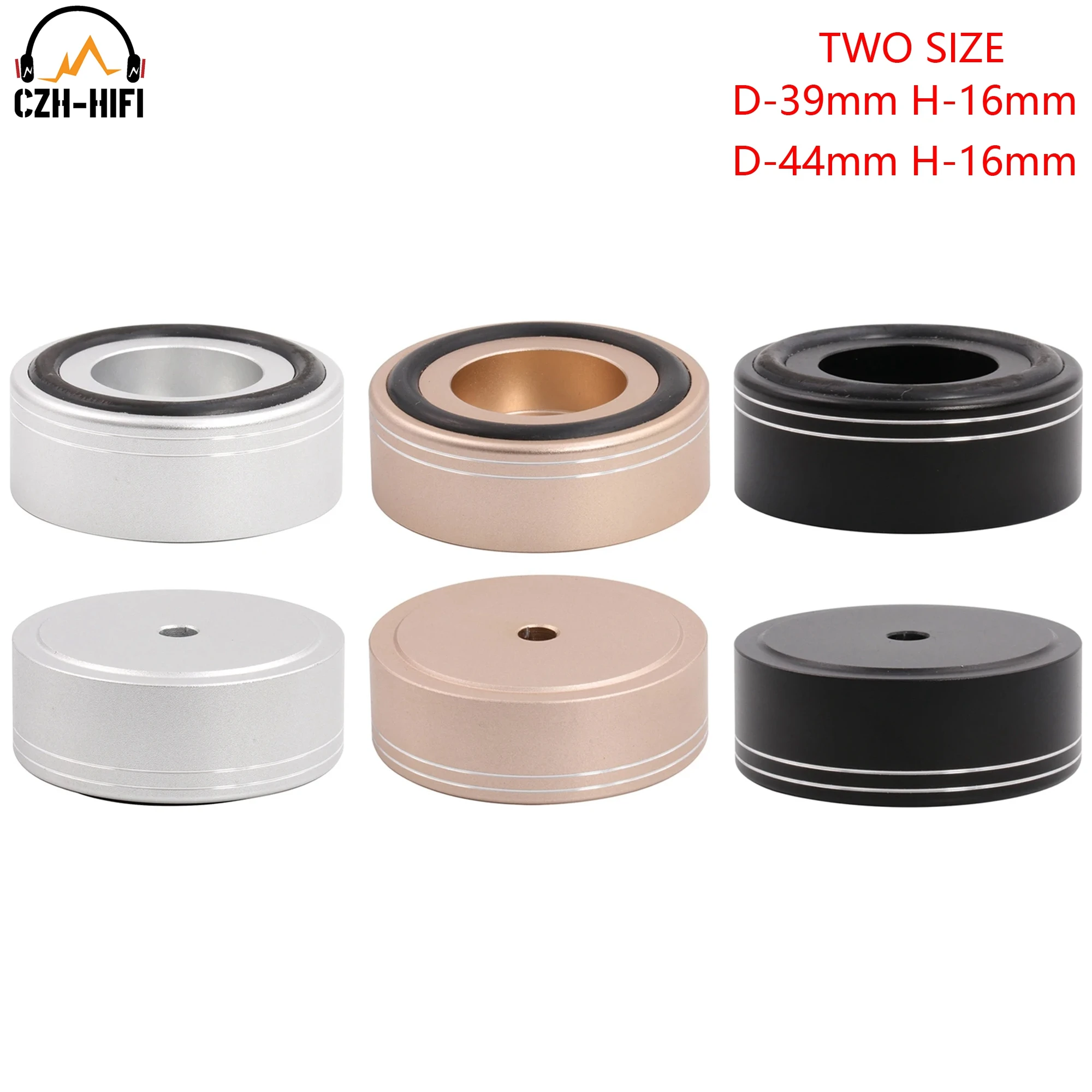 

39mm 44mm CNC Machined Solid Aluminum Isolation Stand Base Shockproof Feet Pad Mat For CD Player Amplifier Speaker DAC Turntable