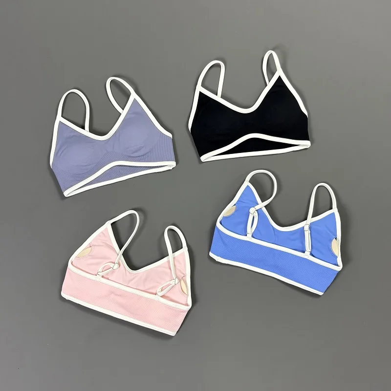 Women Contrastline Yoga Bra V  - مراجعة Bra Top Seamless وسعره