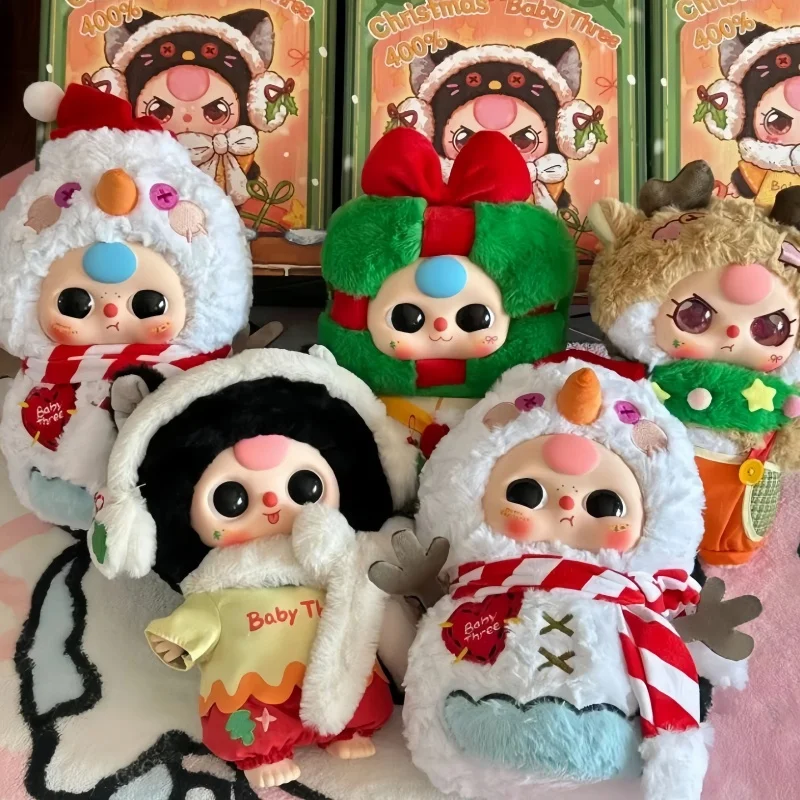 

Genuine In Stock Baby Three 400%Toy Blind Box Christmas Large Size Figure Authentic Collectible Art Toy Gift Adults Xmas