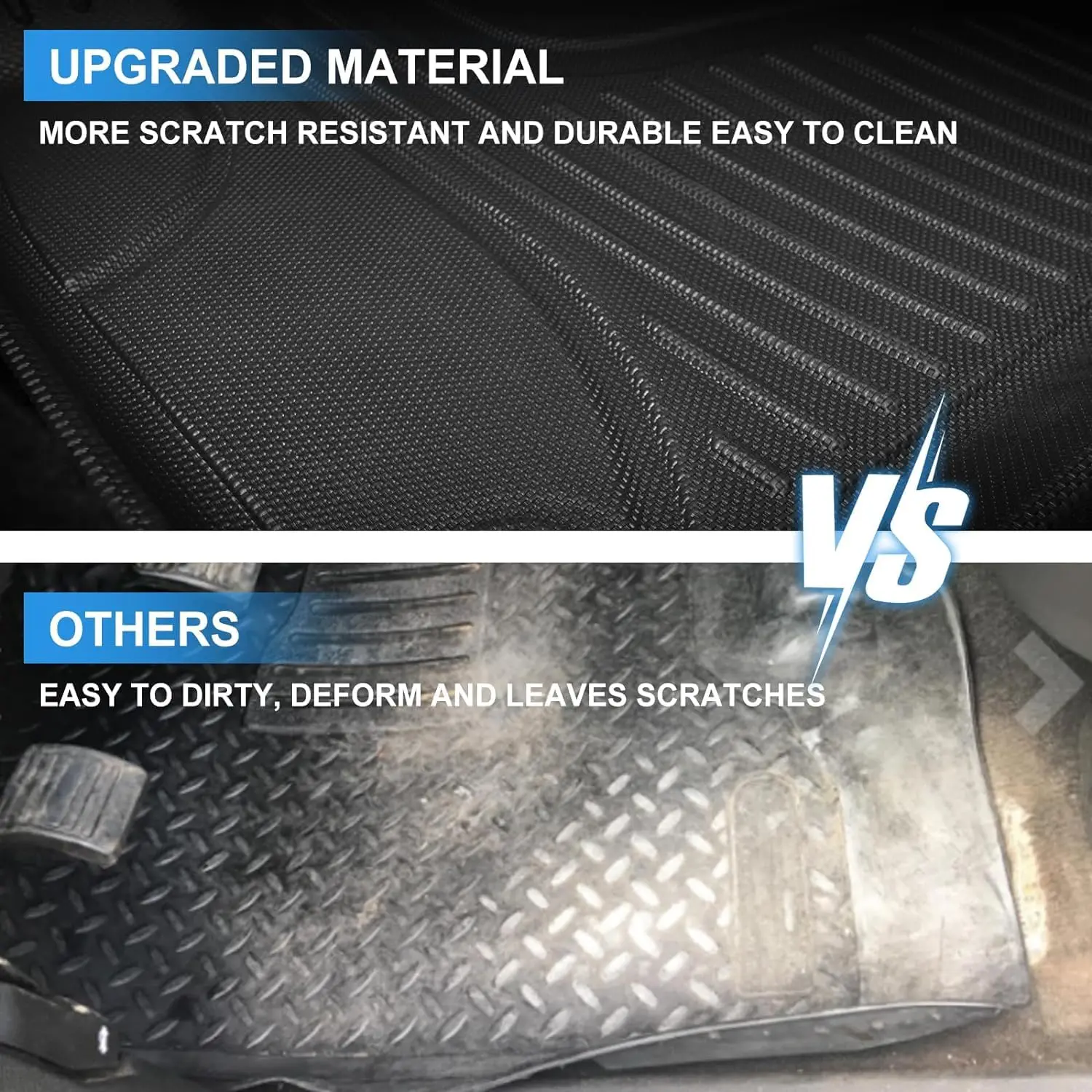 بطانات أرضية مناسبة لسيارة Toyota RAV4 2019-2025 سجادات أرضية السيارات لجميع الأحوال الجوية - مجموعة كاملة من بطانات الأرضية المطاطية - سجادات سيارة مضادة للانزلاق