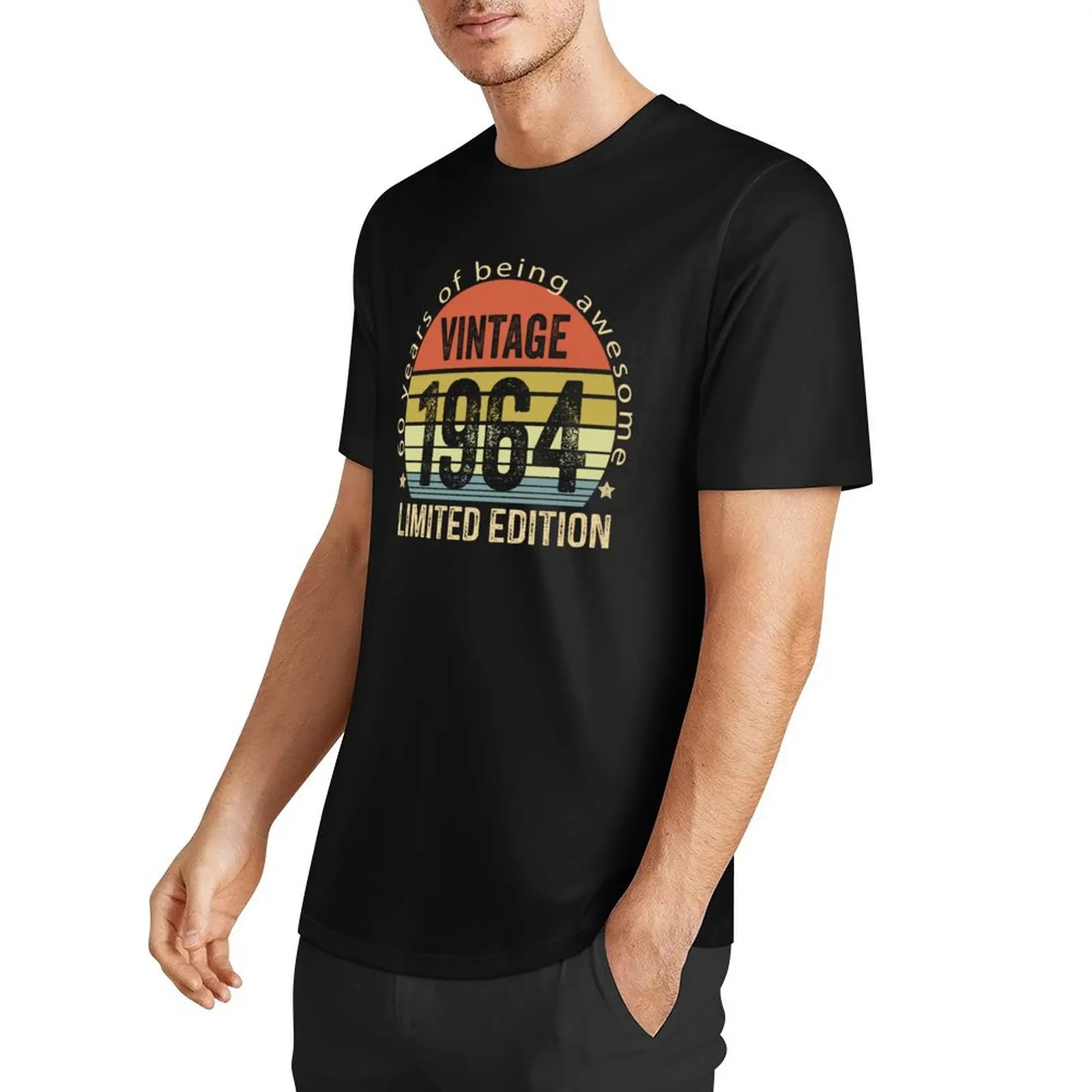 Vintage 1964 Limited Edition 60 Year Old Gifts 60th Birthday T-Shirt customs design your own plain mens t shirts casual stylish