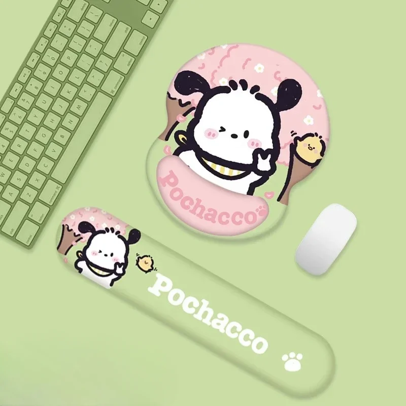 Neues Sanrio Pacha Hund Mauspad Niedliche Animation Handgelenkschutz Kawaii Sakura Computer Schreibtischunterlage Büro Weiches Handgelenkpolster