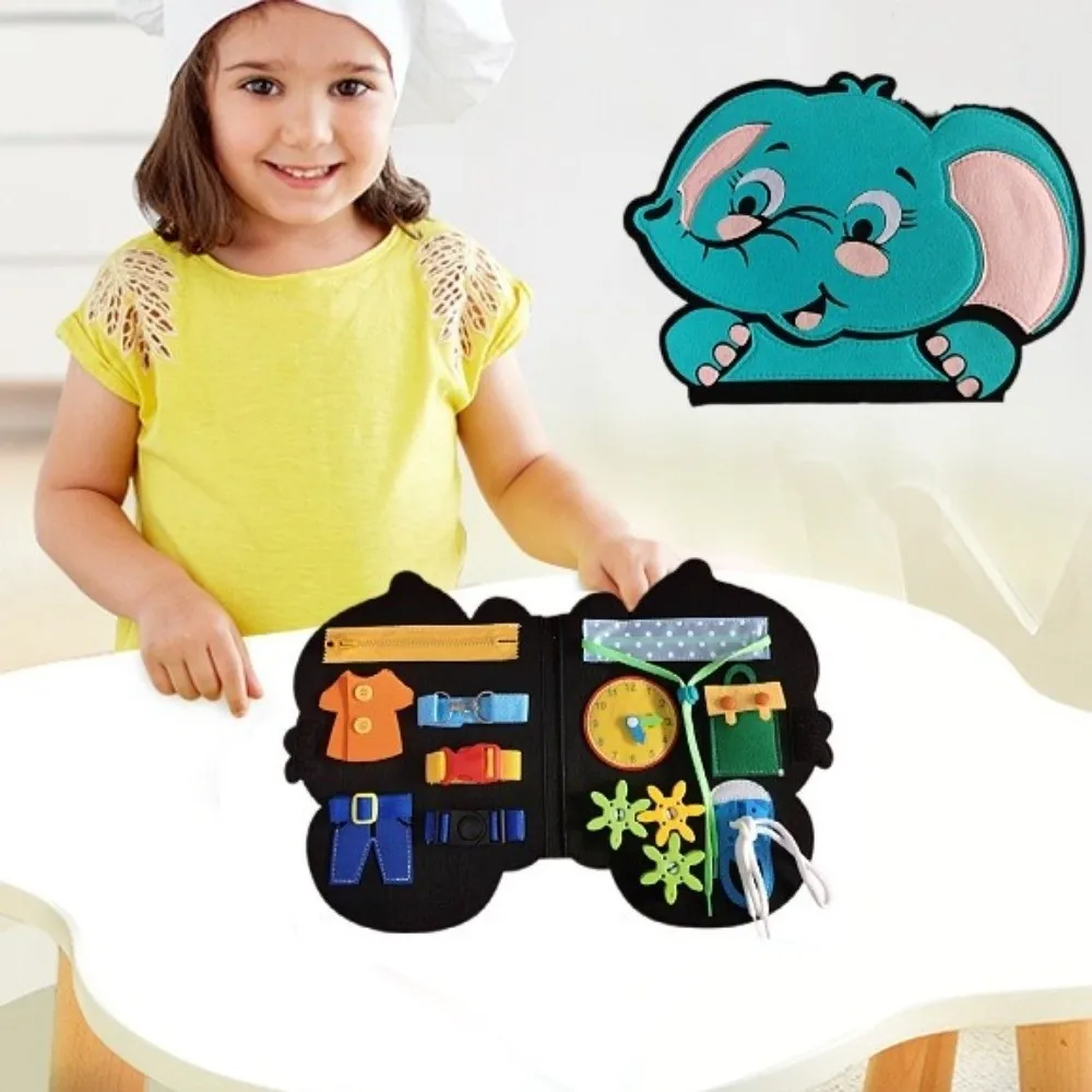 Jouet Montessori en feutre pour enfants, planche à coiffer, exercice des mains, planche occupée, Coordination œil-main, jouet de motricité Fine