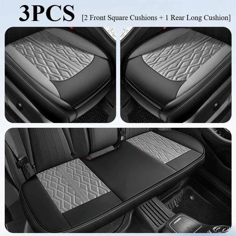 

3Pcs Universal Car Seat Cushion Covers - High-Quality Comfort Durable All-Season Fit for Most 5-Seat Cars Front & Rear Bottom