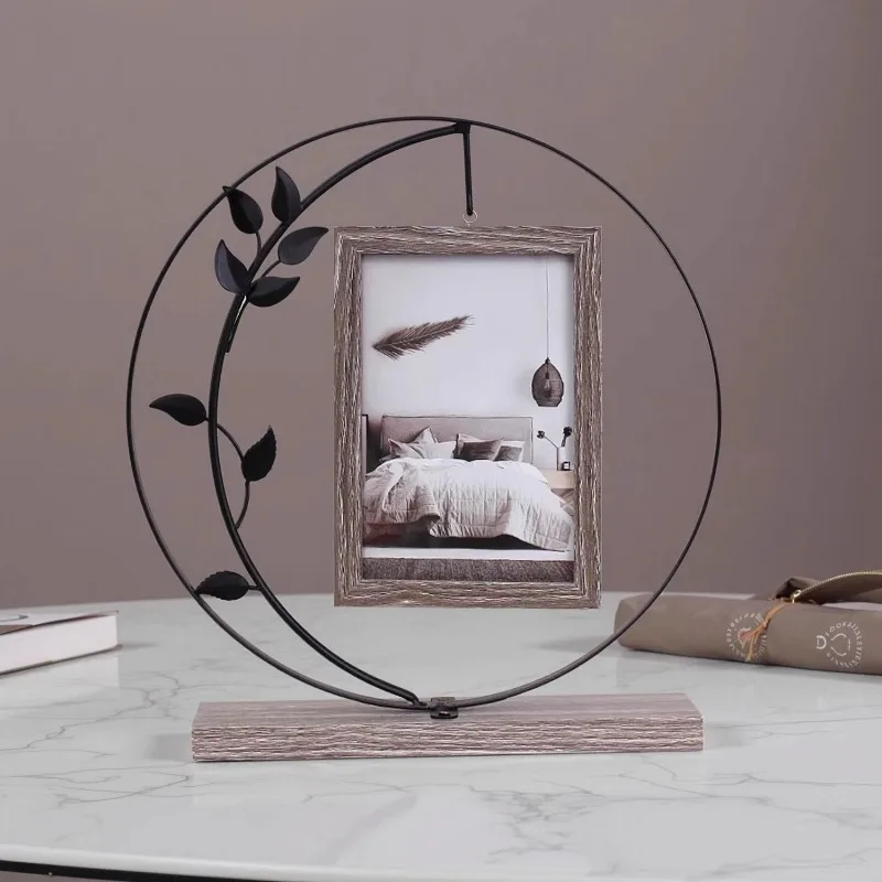 الشمال الإبداعية إطار صور الحديثة مصمم الحديد الفن الوجهين إطار صور فاخر زوجين هدية ديكور المنزل كادر صور FYP