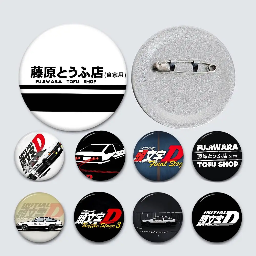 I-Initial D-D-S Soft Button Pin Bright Printed Icon Gift For Friends Badge Collar Brooch Lapel Pin Metal
