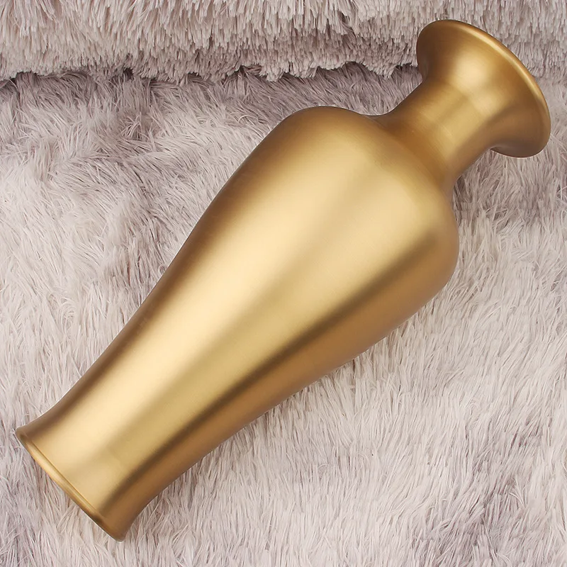 مزهرية نحاسية لتنسيق الزهور تأثيث المنزل أدوات زهور غرفة المعيشة على الطراز الصيني الجديد غرفة الطعام الفاخرة الخفيفة