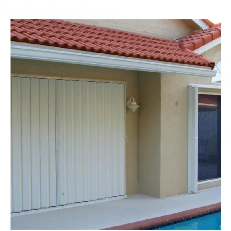 Hurricane Wind Resistance Accordion Shutter AS2047 ISO9001 ISO14001 ISO45001 CE Aluminium Doors Decoration Horizontal Villa TOMA