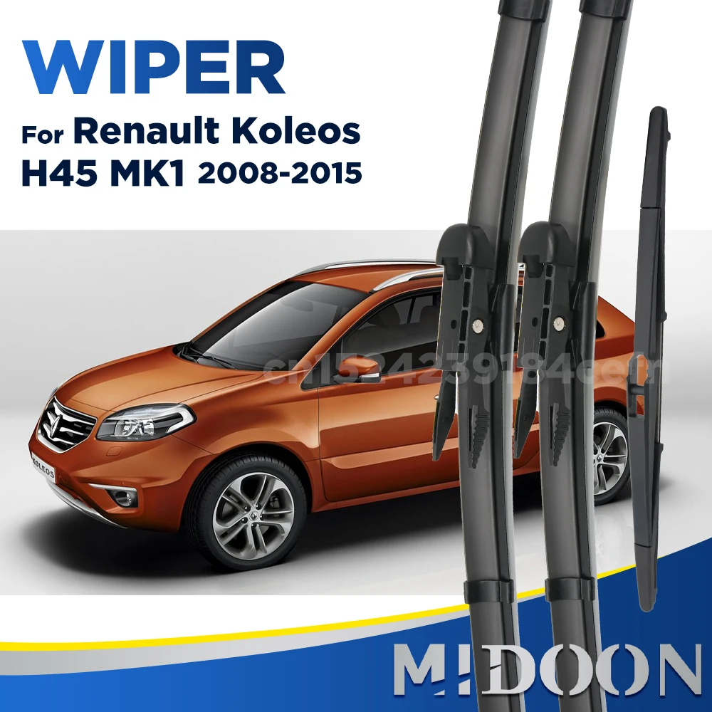 

Windshield Windscreen Wiper Blades For Renault Koleos 2008 2009 2010 2011 2012 2013 2014 2015 Front Rear Window 24"19"16" A2
