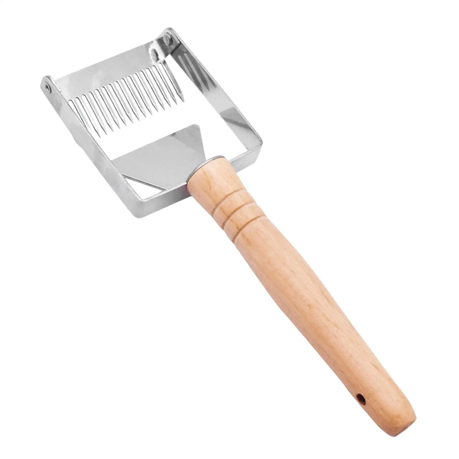 Stainless Steel Bee Hive Uncapping Scraper Durable Handle Honeycomb Fork Tool for Beekeeping and Farm Harvest