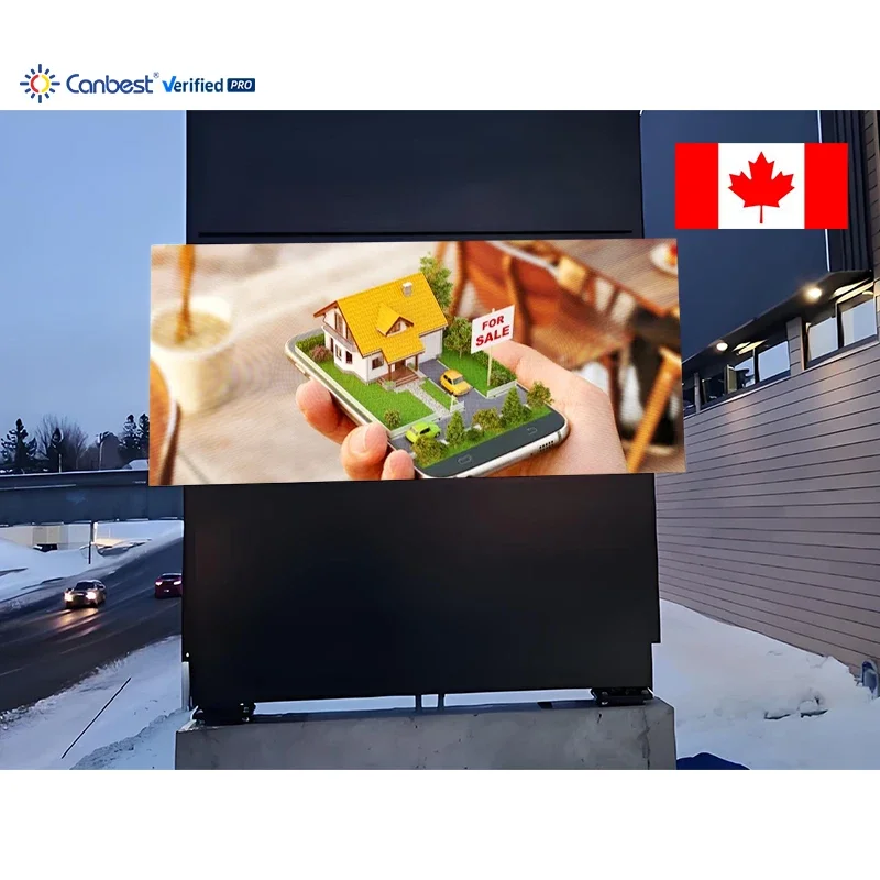 P6.67 2880X1280mm 9.45X4.2ft Double Sided High Brightness Outdoor LED Billboard Display Screen for Canada Roadside Advertising