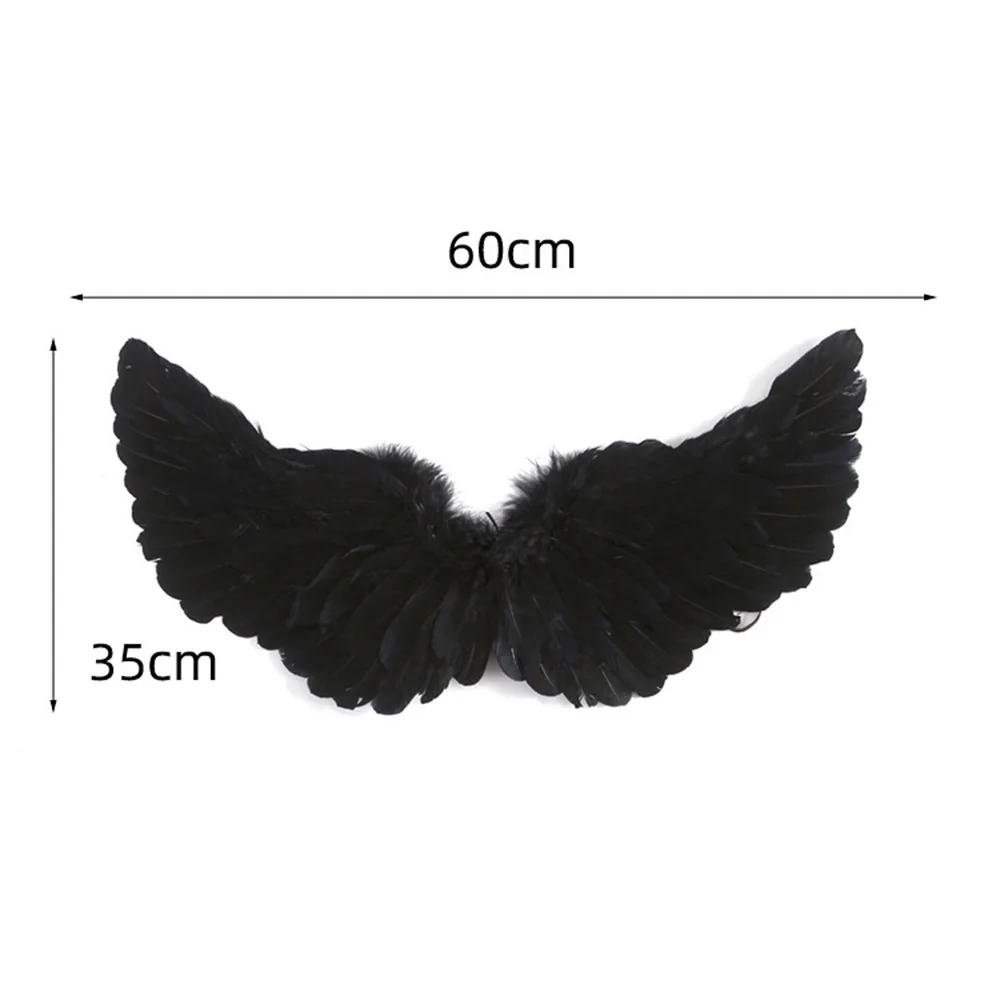 Mädchen Dark Angel Böse Königin Kostüm-Set Lila-Schwarzes Tüllkleid Mit Federflügeln Horn-Stirnband Für Halloween Karneval – Detail 13