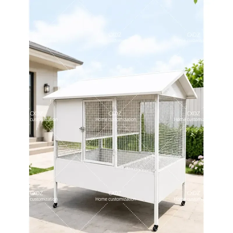 Automatic Manure Cleaning Outdoor Chicken Coop Large Space Odorless Rainproof Rust Proof Durable Poultry House Shed Cage