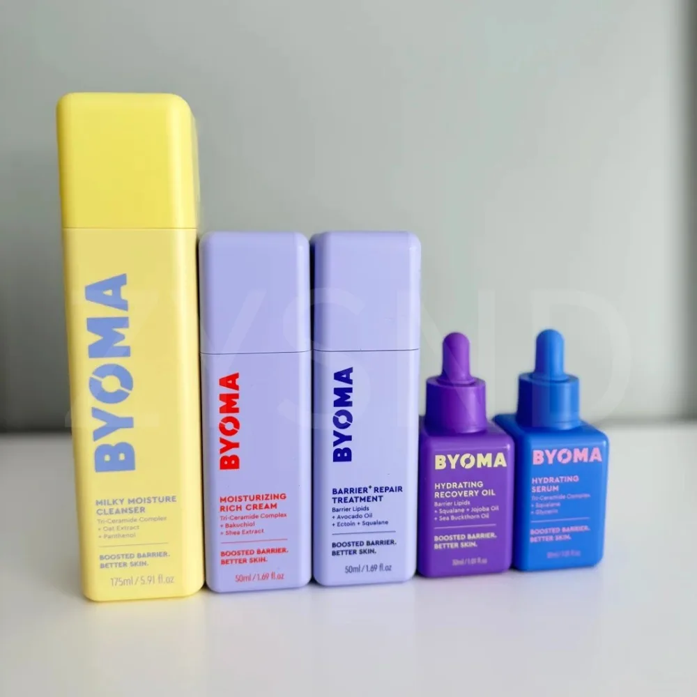 BYOMA luxuoso óleo facial hidratante iluminando barreira antioxidante reparação brilho instantâneo melhora a secura e o vermelhidão