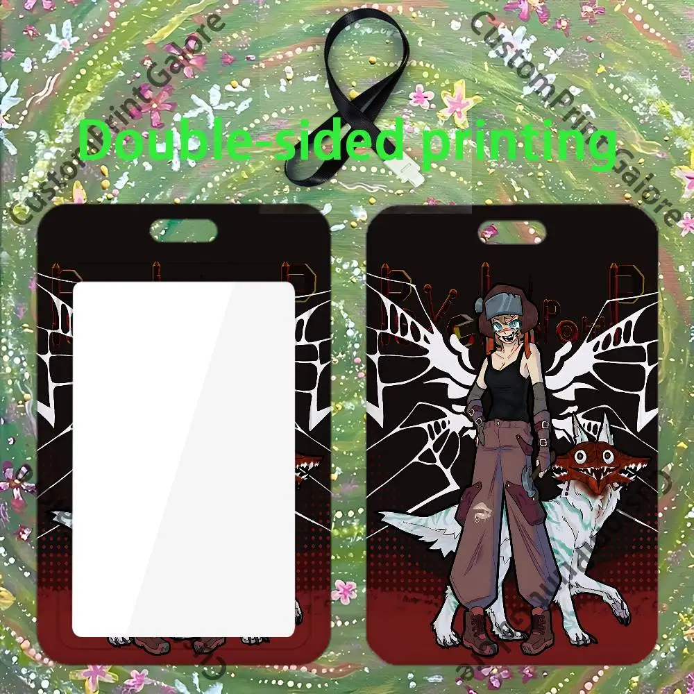 V-Vena P-Psychopomp Game PVC ID Card Holder Badge Office Work Card Sleeve Anti-Scratch Case for Employee Cards