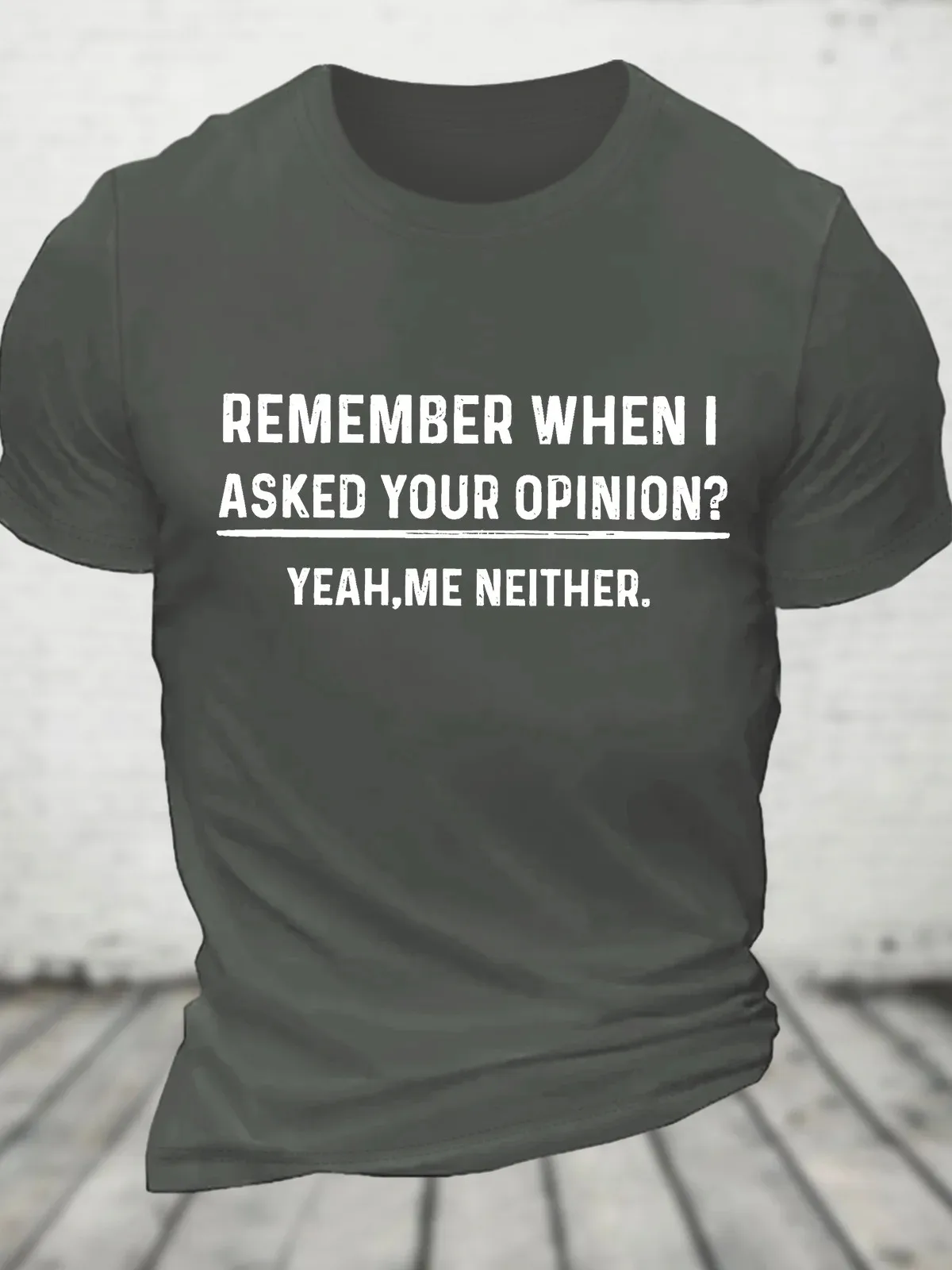 Funny Humor Shirt Your Opinion Funny Mens Cotton T-shirt image 3