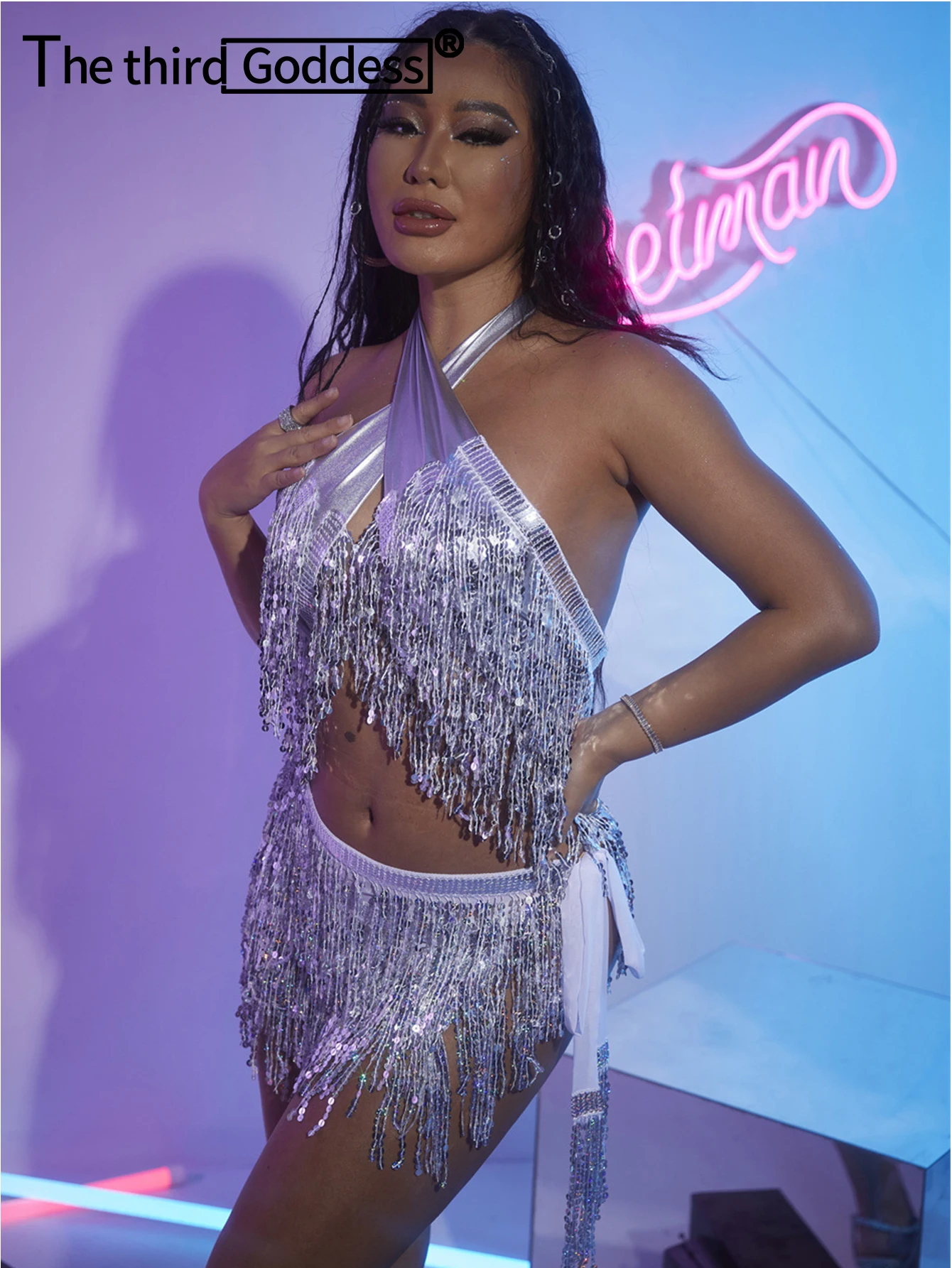 Sexy Backless Sequi… - image