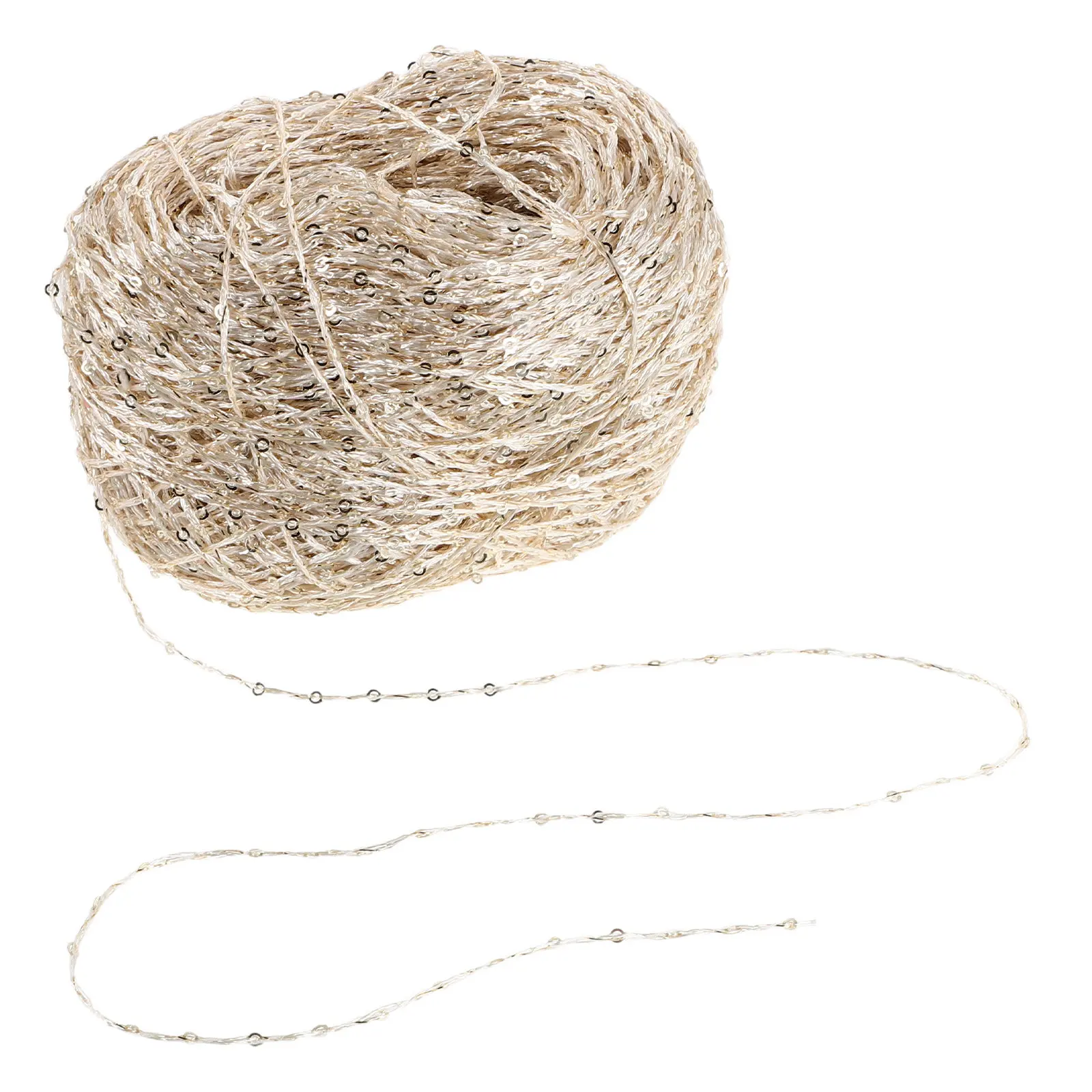 

1 Roll Sequined Yarn 76.5 Yard Sparkly Thread Crochet Ropes Woolen Yarn For Knitting Crochet Scarf Hat Sweater