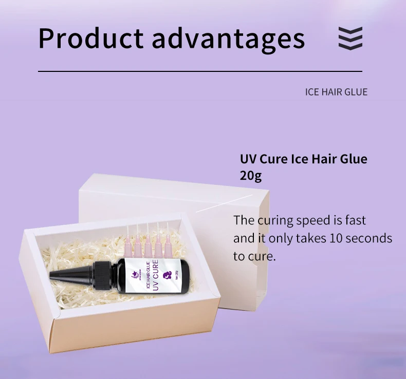 10D Extension Resins Hair Glue New UV Glue Strength Waterproof Uv Light Hair Extensions Uv Glues Hairs Extension