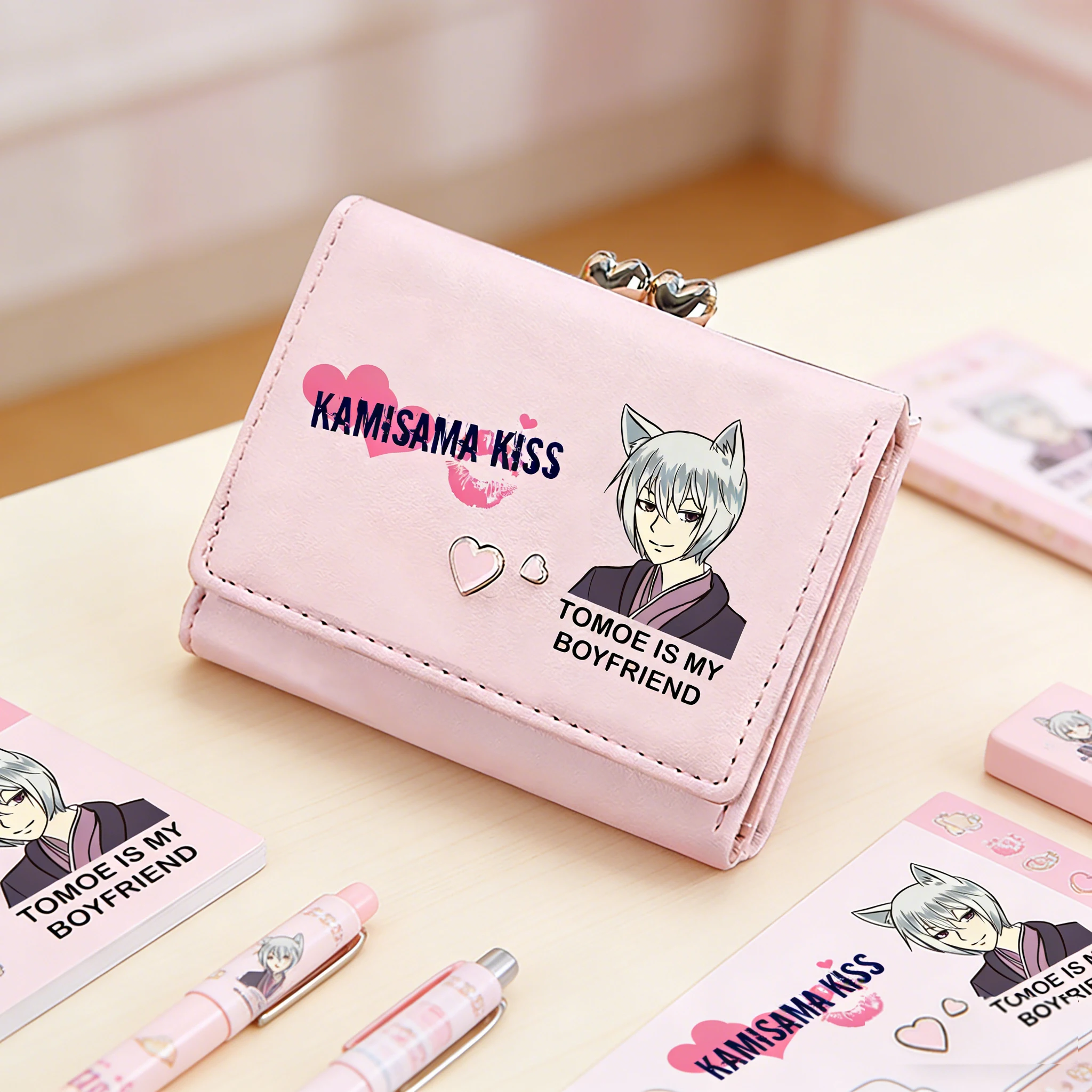 

Kamisama любовь мультфильм короткие кошельки Tomoe ID Держатели карт симпатичная кожа искусственная кожа женская сумка мини-клатч