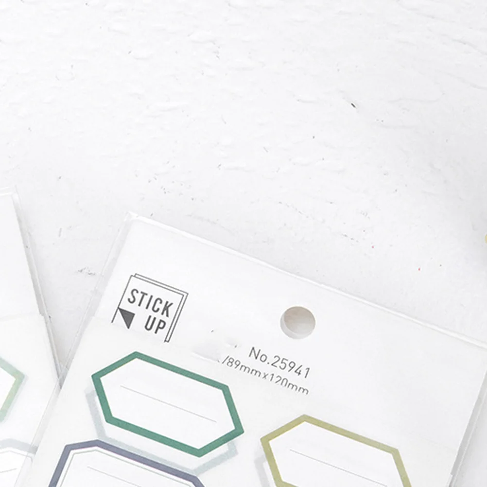 5 Sheets Creative Waterproof Name Stickers Child Bottle Shape Self Adhesive Sticky Label Paper Label for Office Book School (Ran