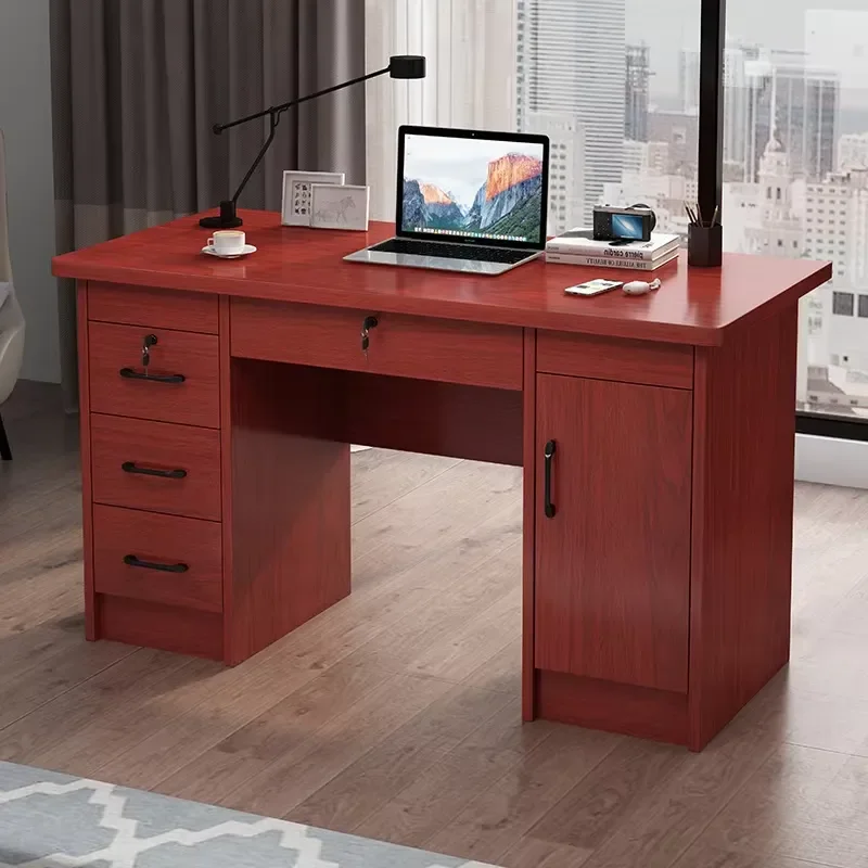 Student Desktop Computer Desk Solid Wood Eco-Friendly Board Extendable Home Writing Desk Drawer