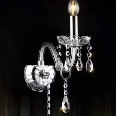 

Modern Crystal Chandelier LED Transparent Crystals Luxury Light Arms for Living Room Bedroom Home Pendant Lighting