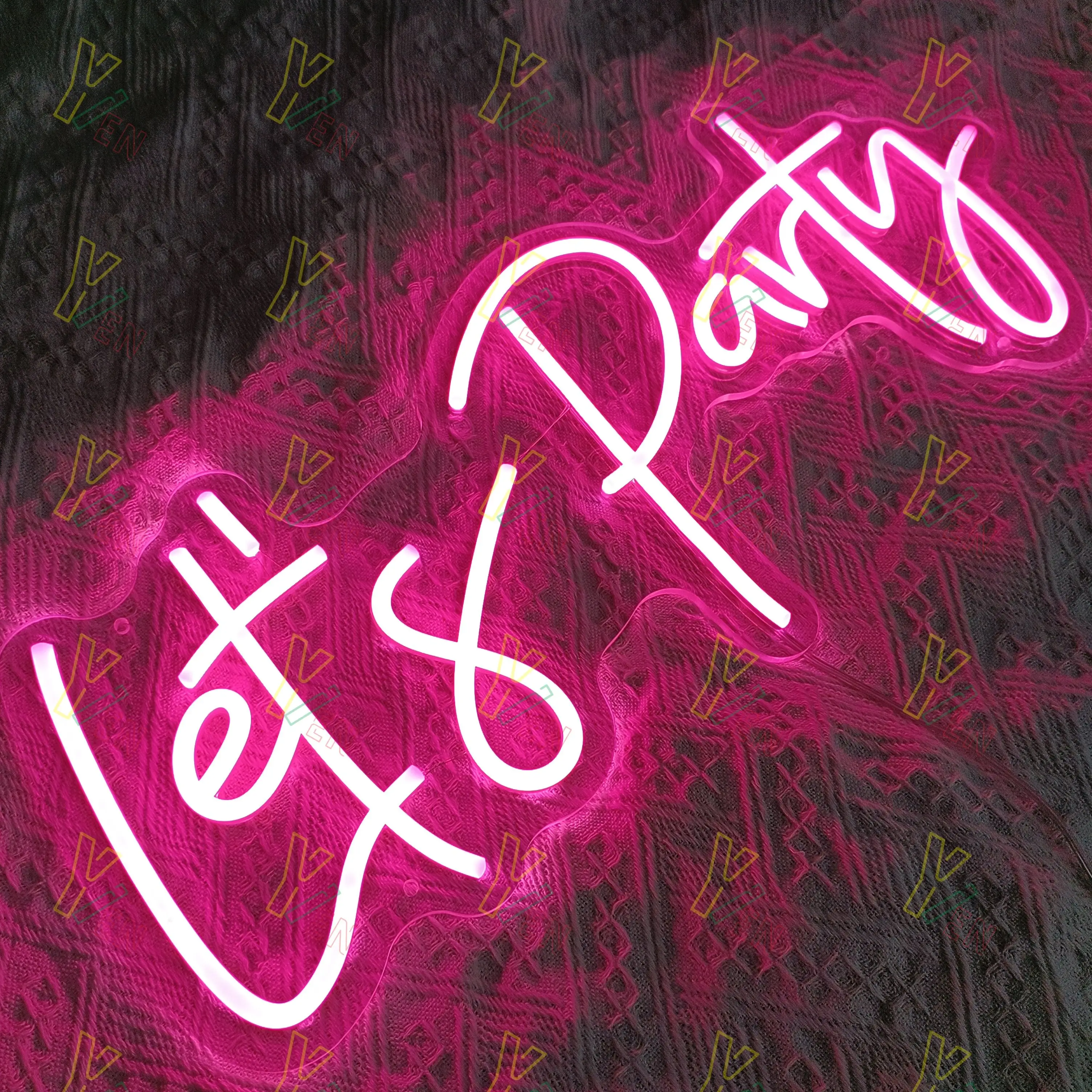 USB Lets Party Neon Sign, Holiday Party Neon Sign, Custom Wedding Party Neon Sign