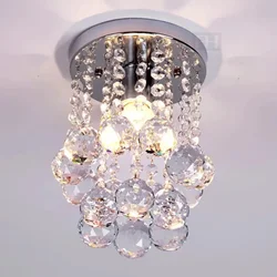 Modern Lustre A Big Crystal Ball Ceiling Silver/Gold Base Lamp E27/26 LED Lighting Home Decor Fixture Pendant Small Size